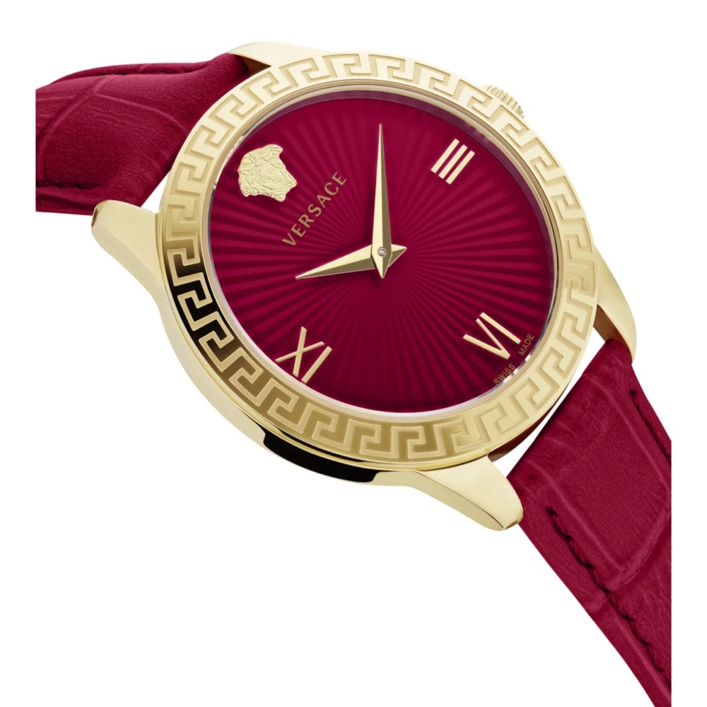 Beautiful red and gold versace watch